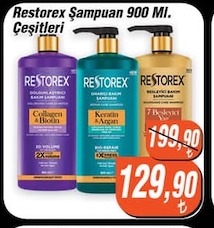 Restorex Şampuan 900 Ml Çeşitleri