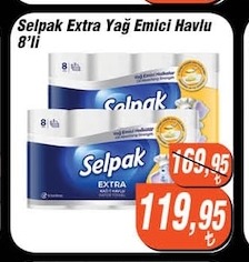 Selpak Extra Yağ Emici Havlu 8'Li
