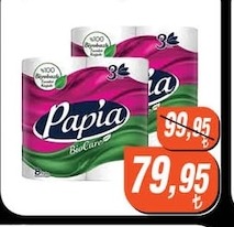 Papia Biocare 3'Lü Paket Tuvalet Kağıdı