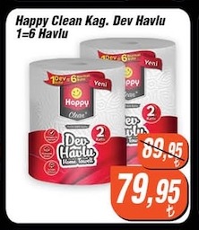 Happy Clean Kağıt Dev Havlu 1=6 Havlu