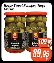 Happy Sweet Kornişon Turşu 620 Gr