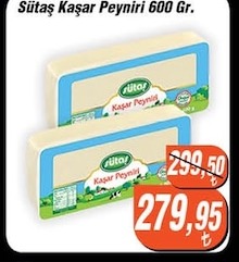 Sütaş Kaşar Peyniri 600 Gr.