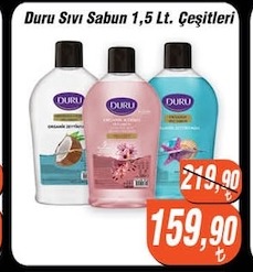 Duru Sıvı Sabun 1,5 Lt. Çeşitleri