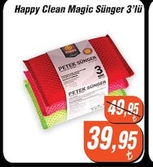 Happy Clean Magic Sünger 3'Lü