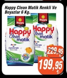 Happy Clean Matik Renkli Ve Beyazlar 6 Kg