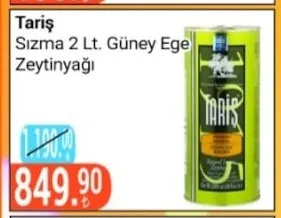Tariş Sızma 2 Lt. Güney Ege Zeytinyağı