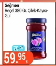 Seğmen Reçel 380 Gr. Çilek-Kayısı-Gül