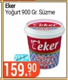 Eker Yoğurt 900 Gr. Süzme
