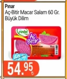 Pınar Aç-Bitir Macar Salam 60 Gr. Büyük Dilim