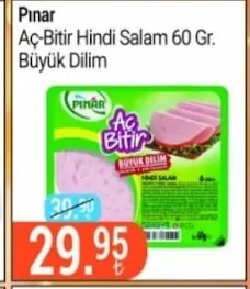 Pınar Aç-Bitir Hindi Salam 60 Gr. Büyük Dilim