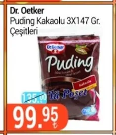Dr. Oetker Puding Kakaolu 3X147 Gr. Çeşitleri