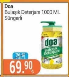 Doa Bulaşık Deterjanı 1000 Ml Süngerli