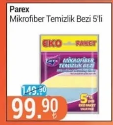 Parex Mikrofiber Temizlik Bezi 5'Li
