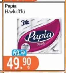 Papia Havlu 3'Lü