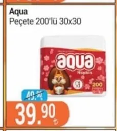 Aqua Peçete 200'Lü 30X30