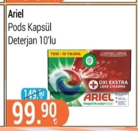 Ariel Pods Kapsül Deterjan 10'Lu