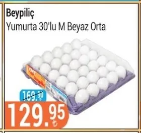 Beypiliç Yumurta 30'Lu M Beyaz Orta