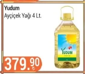 Yudum Ayçiçek Yağı 4 Lt.