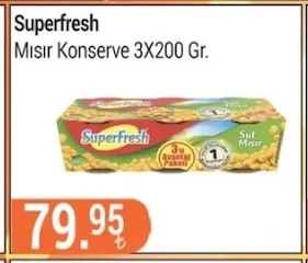 Superfresh Mısır Konserve 3X200 Gr.