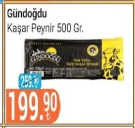 Gündoğdu Kaşar Peynir 500 Gr.
