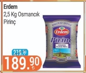 Erdem 2,5 Kg Osmancık Pirinç