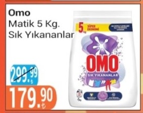 Omo Matik 5 Kg. Sık Yıkananlar