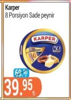 Karper 8 Porsiyon Sade Peynir