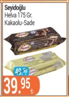 Seyidoğlu Helva 175 Gr. Kakaolu-Sade