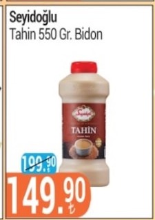 Seyidoğlu Tahin 550 Gr. Bidon