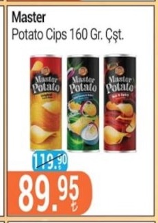 Master Potato Cips 160 Gr. Çşt.