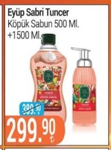 Eyüp Sabri Tuncer Köpük Sabun 500 Ml + 1500 Ml