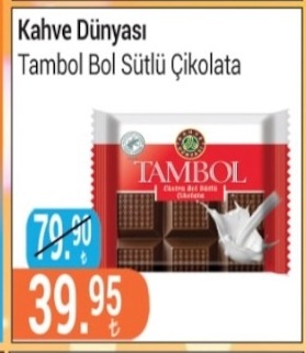 Kahve Dünyası Tambol Bol Sütlü Çikolata