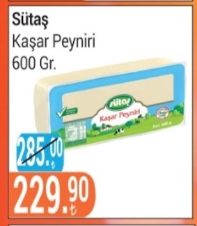 Sütaş Kaşar Peyniri 600 Gr.