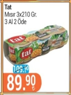 Tat Mısır 3X210 Gr