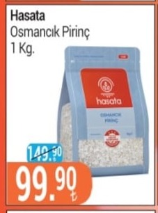 Hasata Osmancik Pirinç 1 Kg