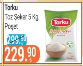 Torku Toz Şeker 5 Kg. Poşet