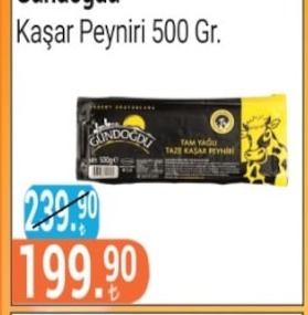 Gündoğdu Kaşar Peyniri 500 Gr.