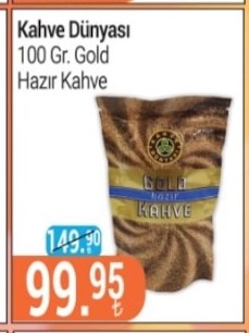 Kahve Dünyası 100 Gr. Gold Hazır Kahve