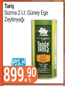 Tariş Sızma 2 Lt. Güney Ege Zeytinyağı