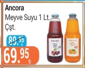 Ancora Meyve Suyu 1 Lt. Çst.