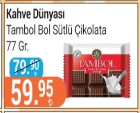 Kahve Dünyası Tambol Bol Sütlü Çikolata 77 Gr.