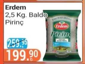Erdem 2,5 Kg. Baldo Pirinç