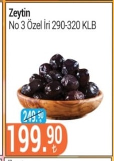 Zeytin No 3 Özel İri 290-320 Klb