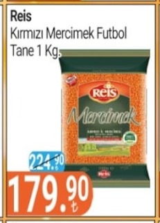 Reis Kırmızı Mercimek Futbol Tane 1 Kg