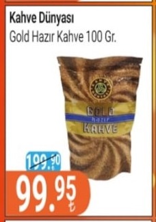 Kahve Dünyası Gold Hazır Kahve 100 Gr.