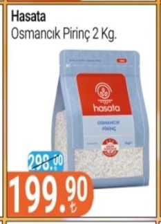 Hasata Osmancik Pirinç 2 Kg
