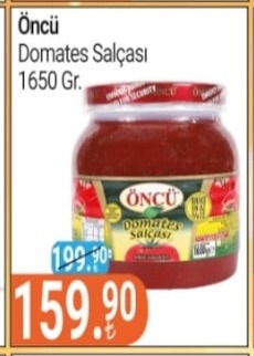Öncü Domates Salçasi 1650 Gr