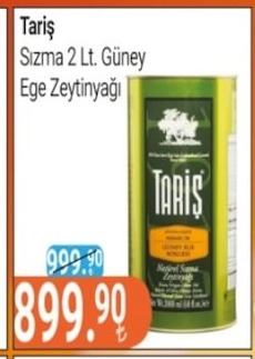 Tariş Sızma 2 Lt. Güney Ege Zeytinyağı