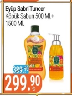 Eyüp Sabri Tuncer Köpük Sabun 500 Ml.+ 1500 Ml.