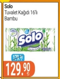 Solo Tuvalet Kağıdı 16'Lı Bambu